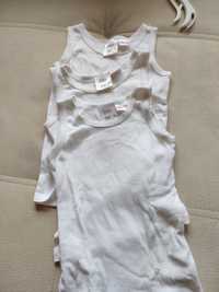 Lote 3 t-shirts alças, roupa interior, branca 18/24 meses, 92 cm,Zara