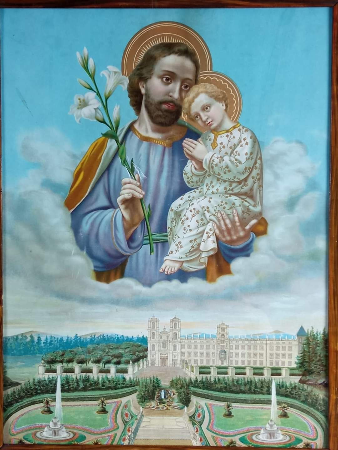 Święty Józef stary oleodruk sanktuarium obraz OS1022