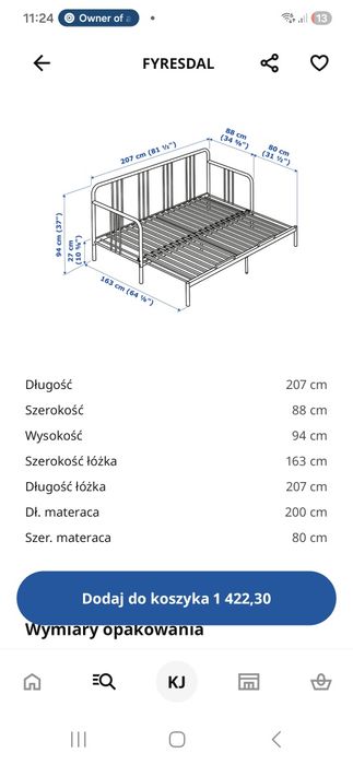 FYRESDAL

Leżanka z 2 materacami, czarny/Åfjäll średnio twardy, 80x200