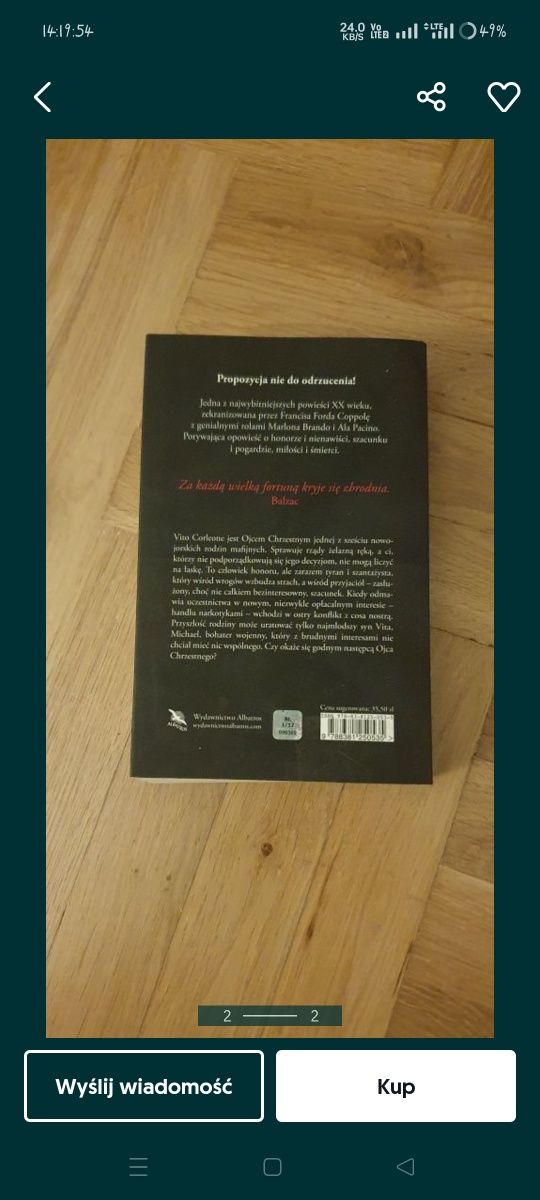 Książka ojciec chrzestny