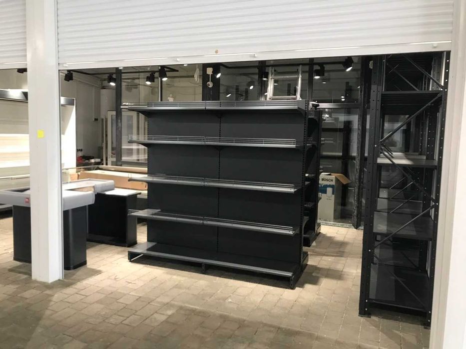 Касові зони, стелажі та холодильники в магазин. Гранти на торг. обладн