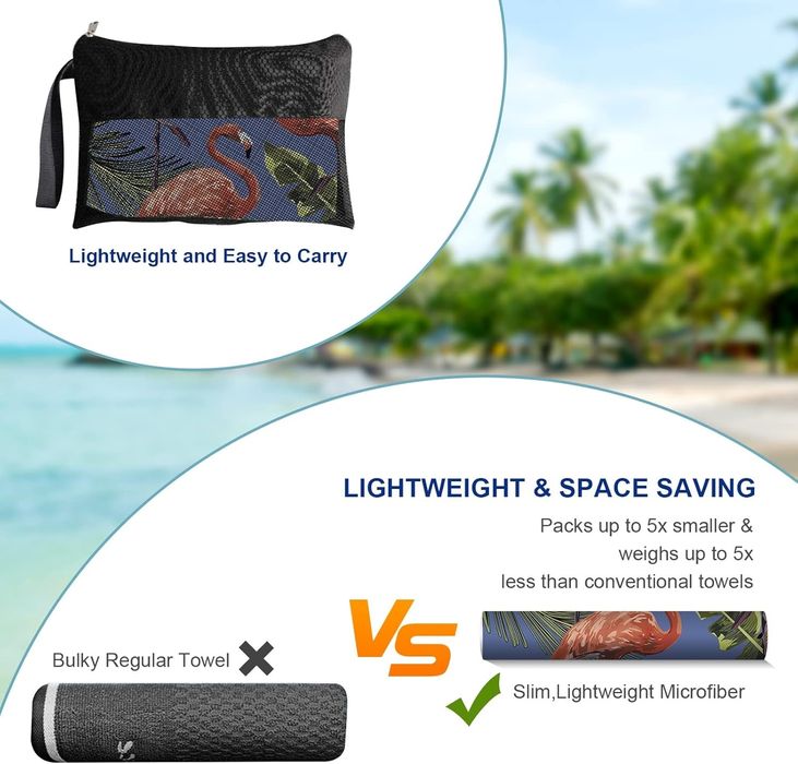 Ręcznik plażowy , 80 x 180 cm, z mikrofibry, bezpiaskowy, szybkoschnąc