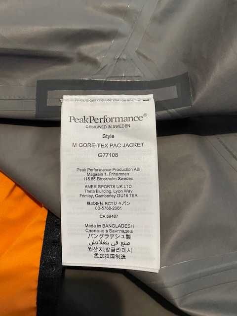 Kurtka Peak Performance M Pac Gore-Tex Jacket