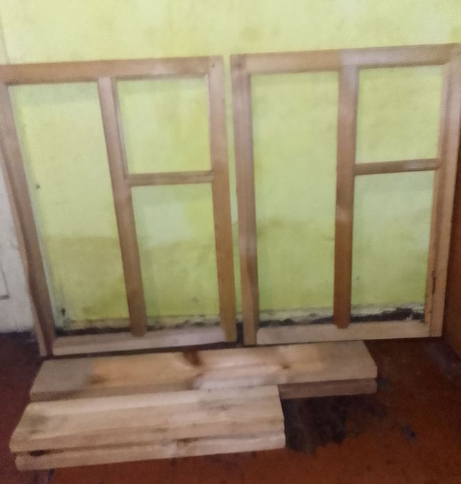 Продам вікна дерев'яні.Нові.Подвійні з коробкою,без скла.