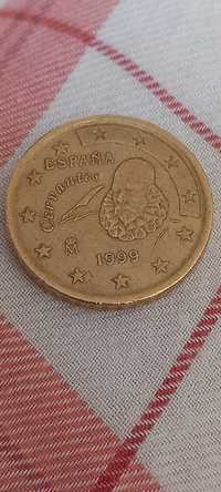 Antiguidades moedas de 50 centimos Espenha