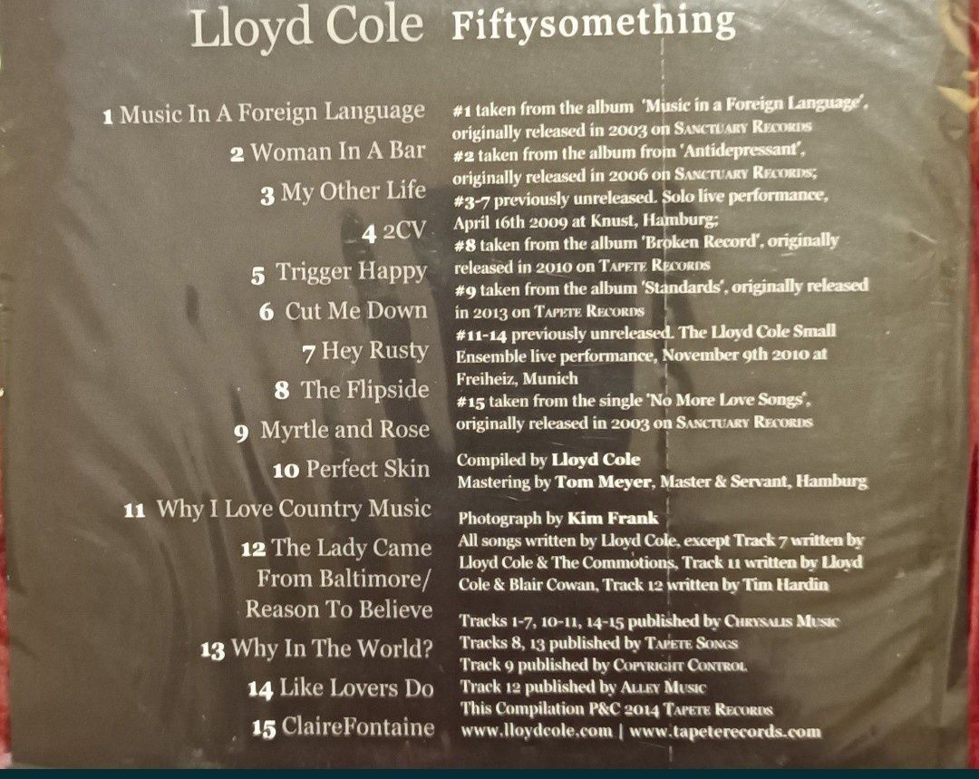 Lloyd Cole "Fiftysomething" RARO