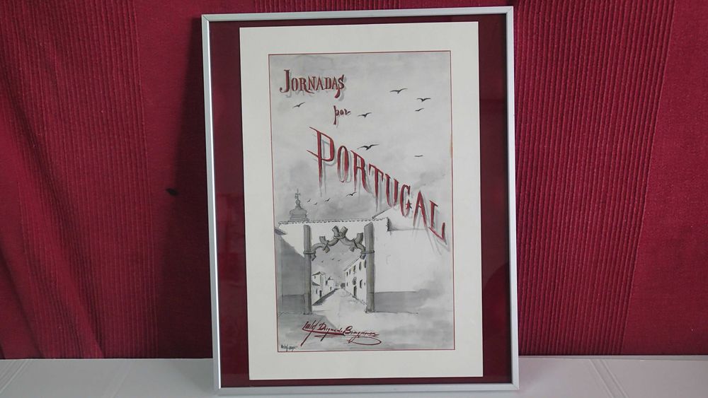 Gravura  do cartaz "Jornadas por Portugal"