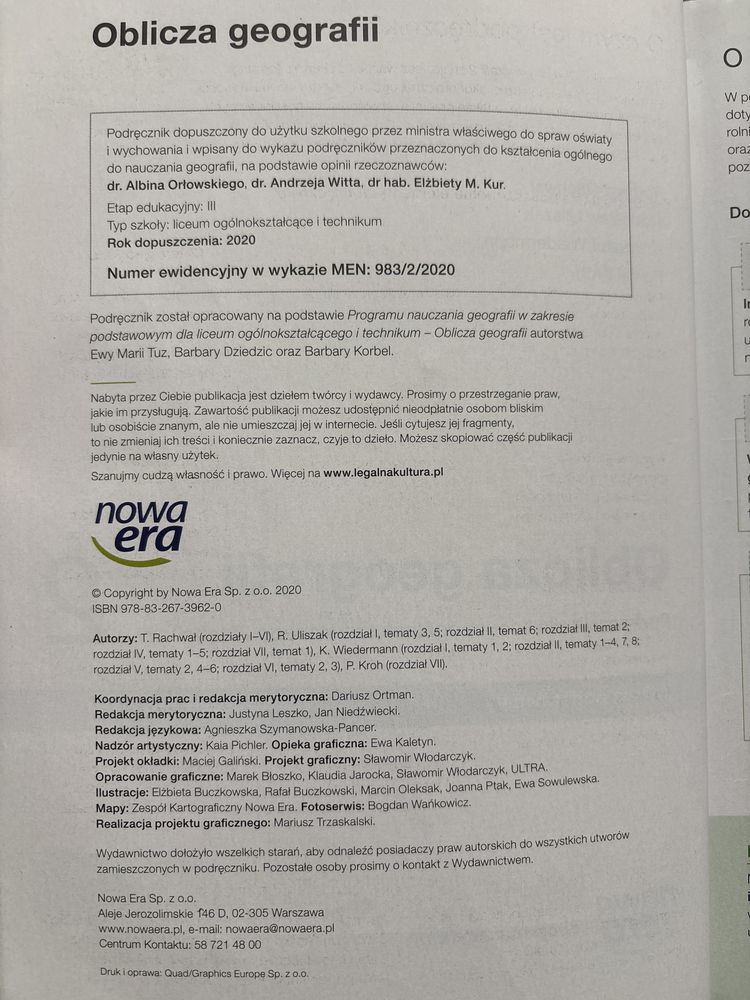 Podręcznik Oblicza geografii 2 zakres podstawowy