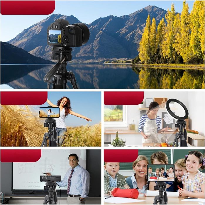 Stabilny Statyw EVUMO HF3 167 cm - Lekki Aluminiowy z Pilotem 360°