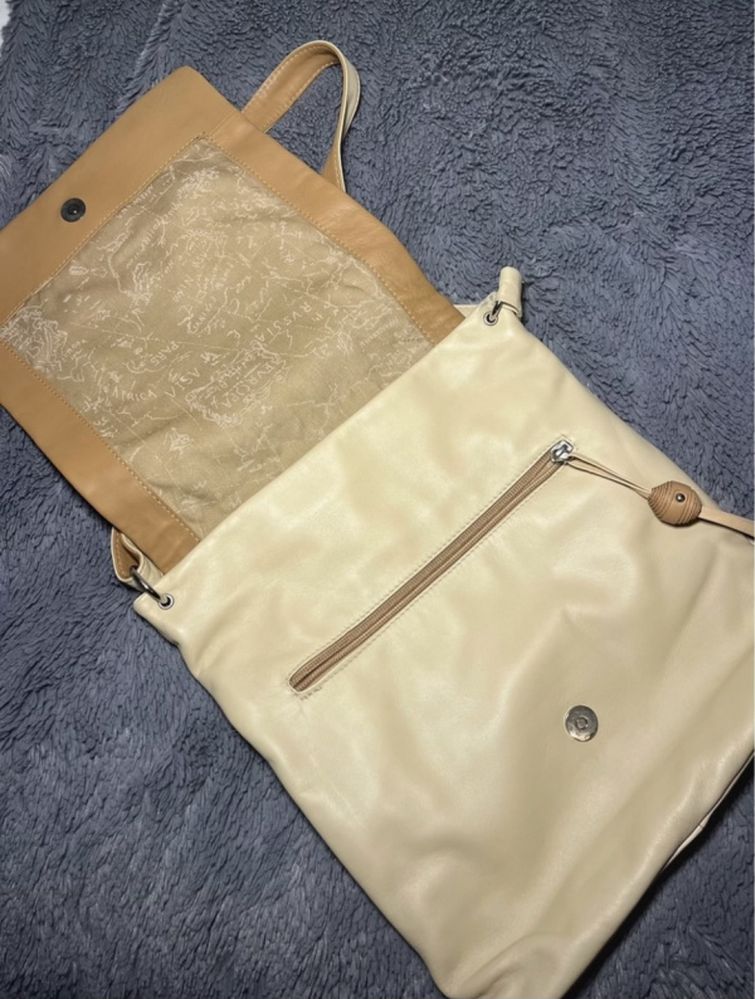 Mala bolsa em pele genuína, completamente nova, da marca BrunoRossi.