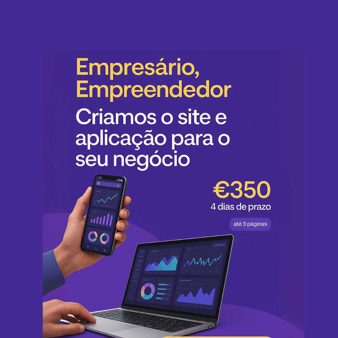 Site Profissional  | 3 Páginas | 350 € | Em 4 Dias