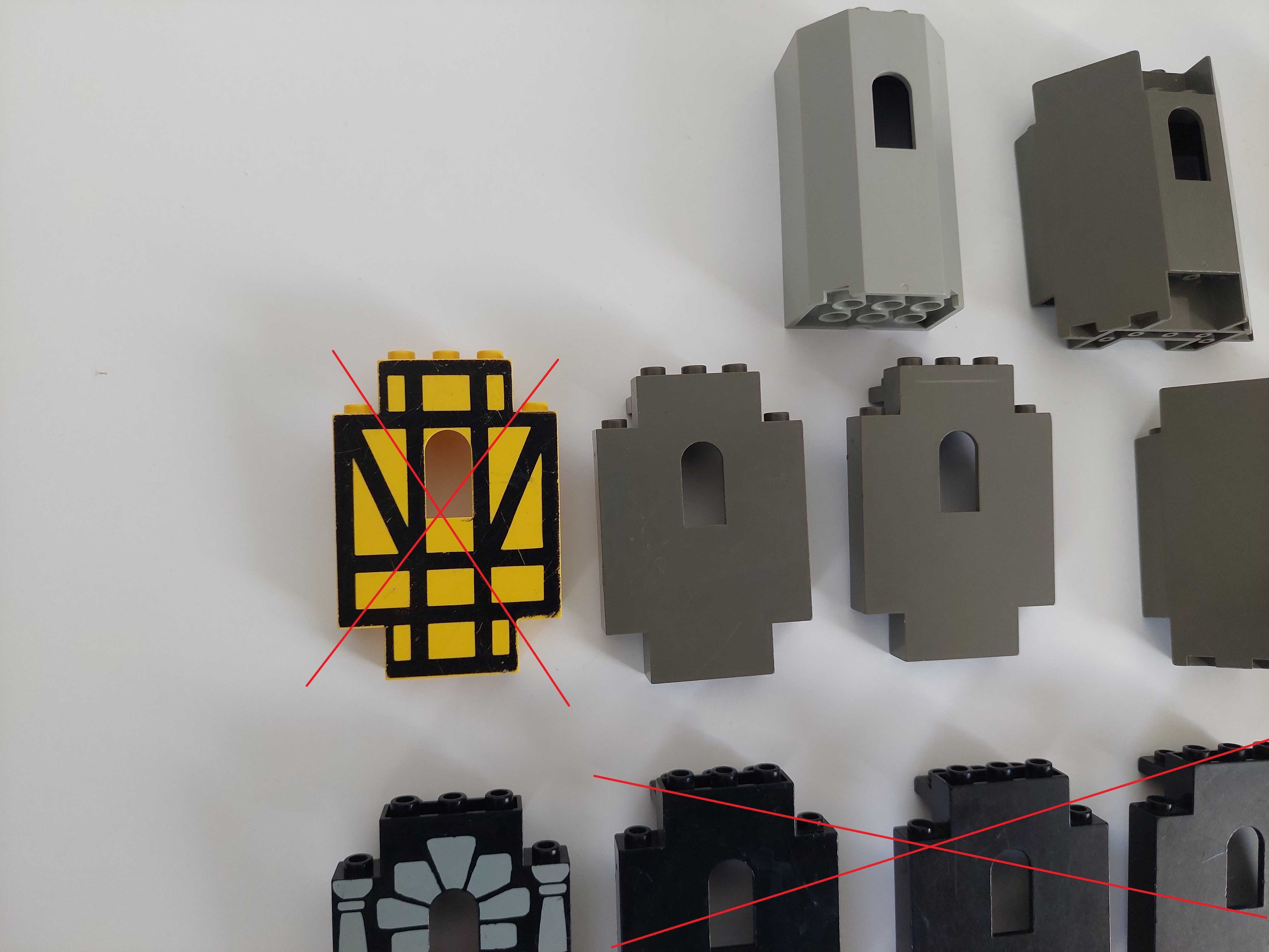 Lego Castle panele i elementy ścian