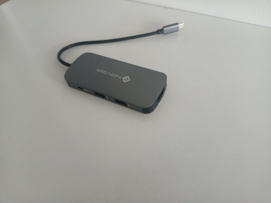 NOVOO Stacja dokująca 7 w 1 Podwójny monitor hub UBS C do 2 HDMI 4K