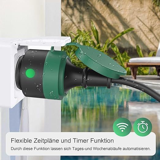 ucomen gniazdko wi-fi do użytku na zewnątrz ip44, 16 a/3680 w 1 szt x
