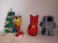 Mealheiro louça Astronauta / Gato / Tweety Bird Árvore Natal