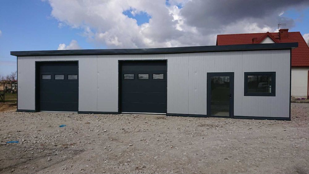 Hala garaż pawilon z płyt warstwowych