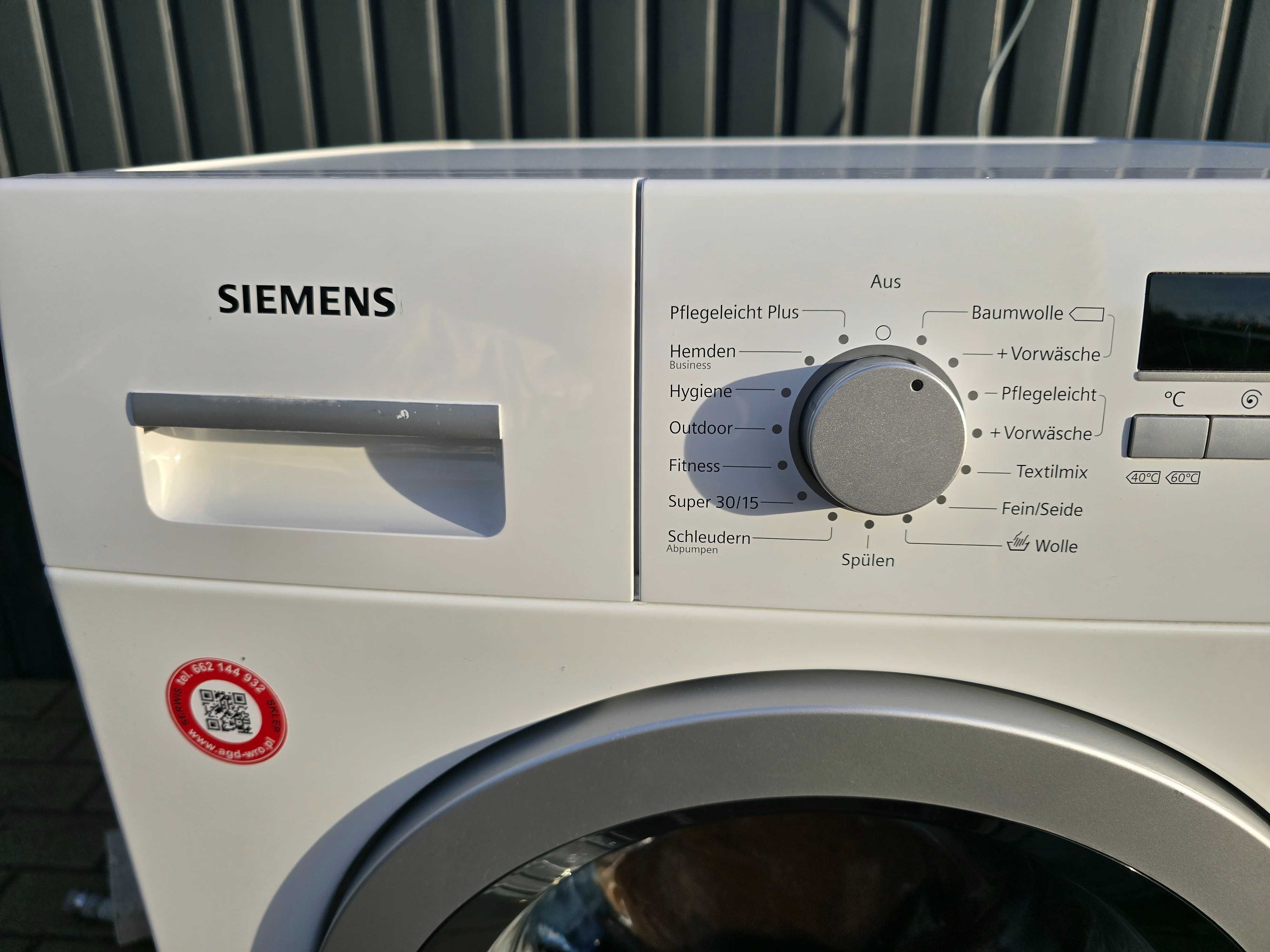 Pralka Siemens VarioPerfect 8kg 1400 obr program 15/30min Aquastop