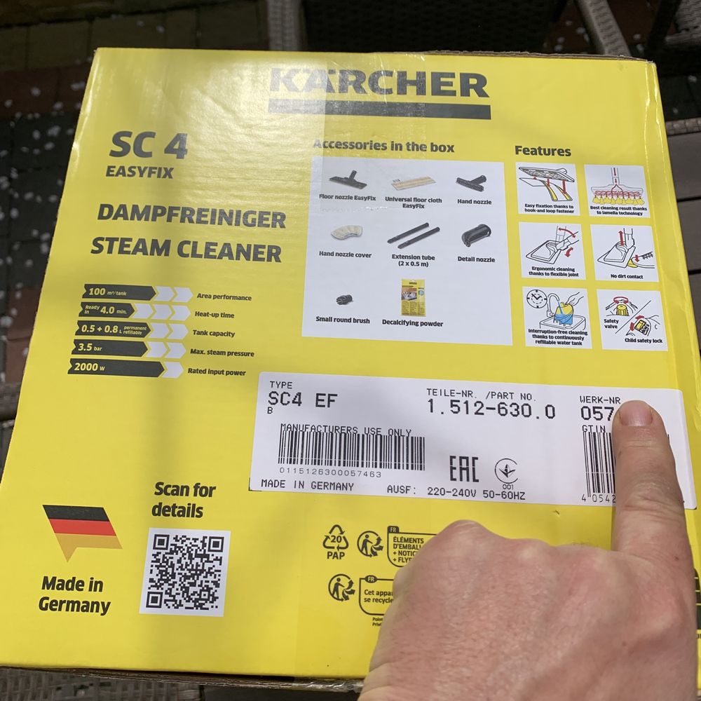 Karcher sc4 easyfix пароочисник пароочиститель сц4