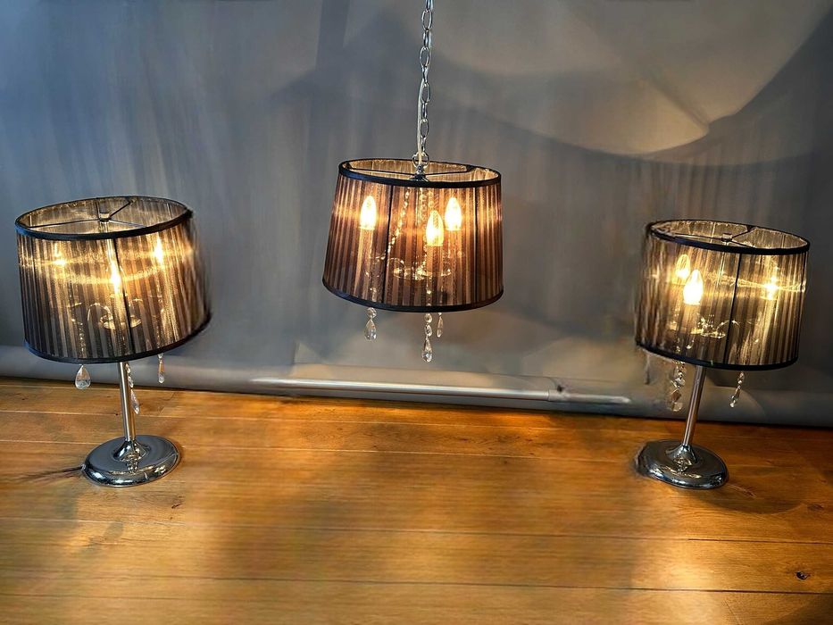 Komplet lamp Vintage, Glamour, Hollywood Regency