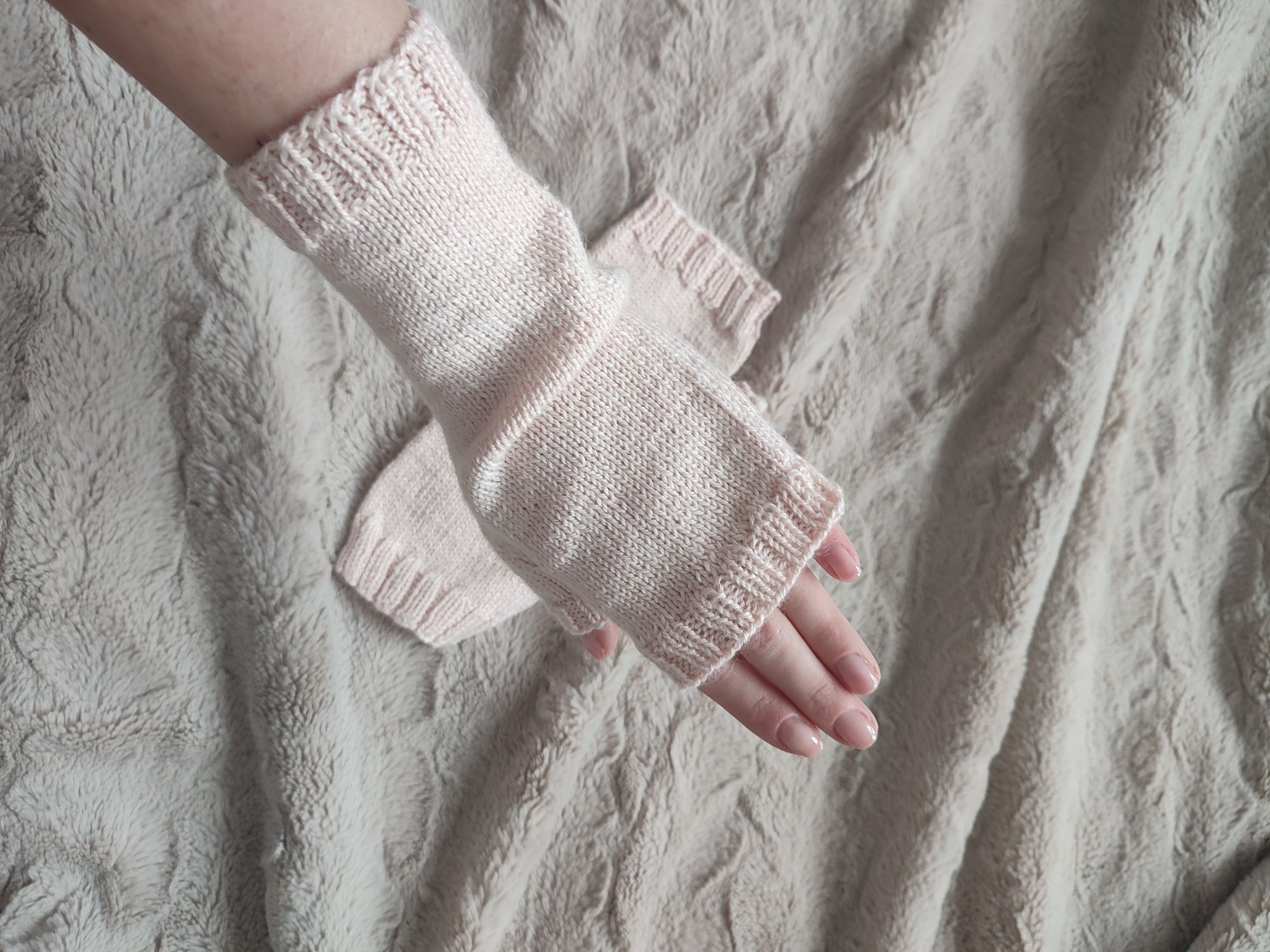 NOWE Mitenki/rękawiczki bez palców wełniane,100% wełna handmade