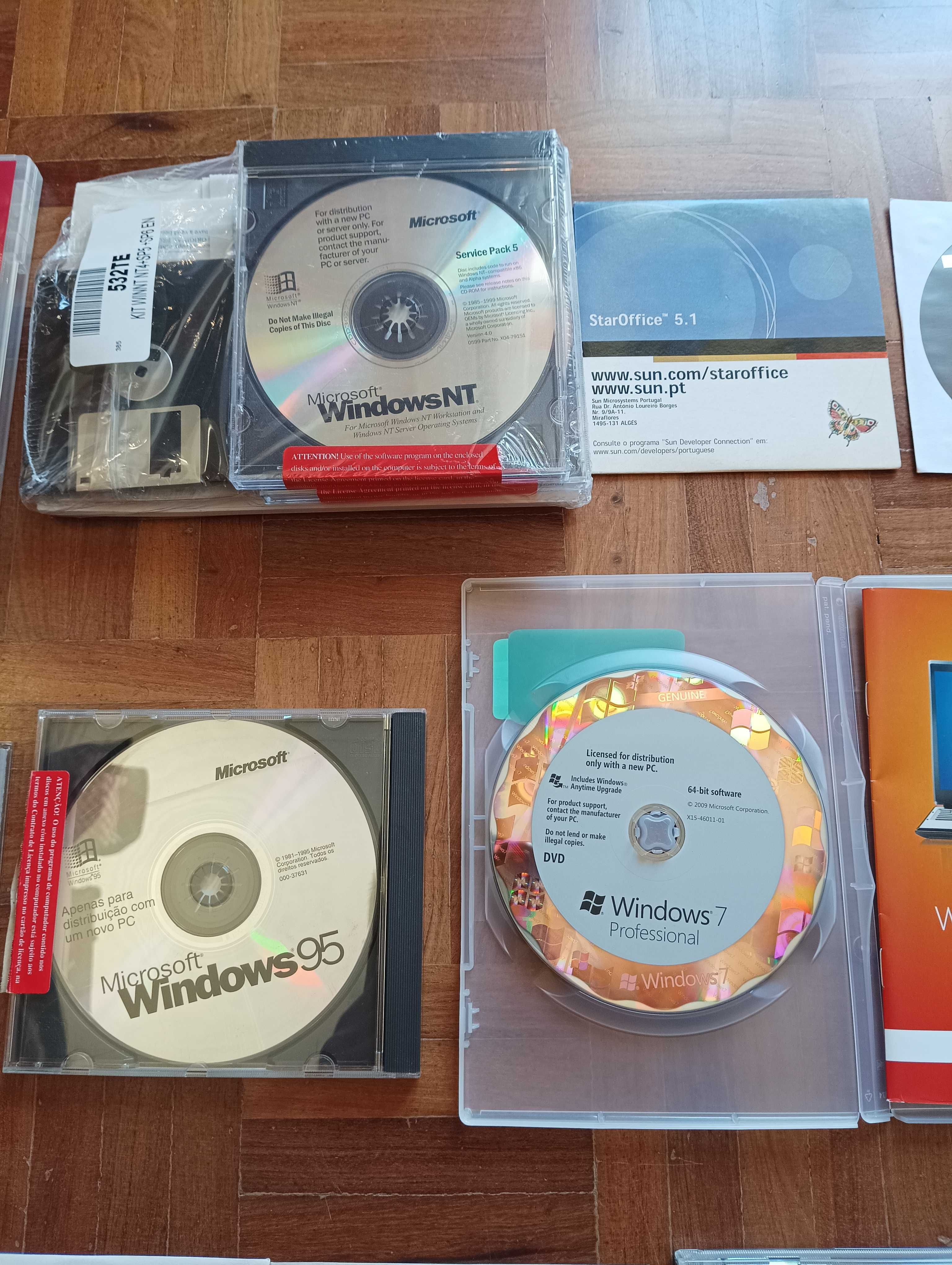 Software de Computador - Microsoft Windows 95, 7, 2000, NT, e Outros