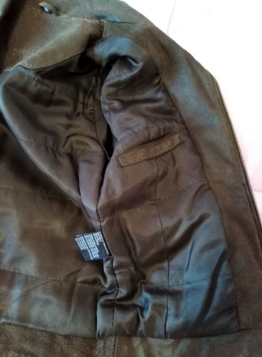 Casaco Motard/Biker castanho em pele genuína da Quebramar