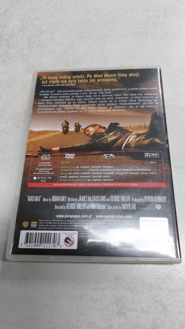 Mad Max. Film dvd