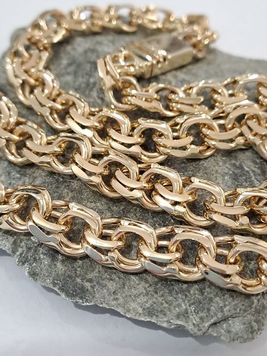 Złoty łańcuszek Splot Galibardi 55 cm 1 cm