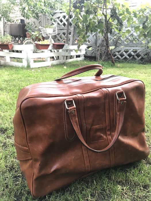 Винтаж дорожная кожаная сумка в идеальном состоянии