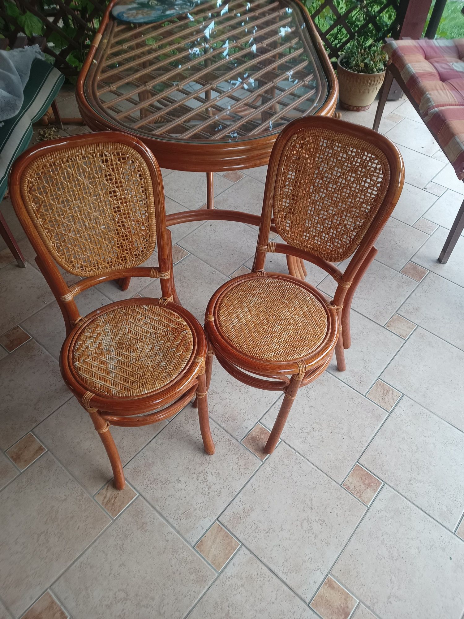 Zestaw ogrodowy ratanowy Calamus Rotan. 6 krzeseł