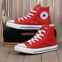 Кеди Converse All Star (Red Hi) червоно-білі (Різні кольори)високі