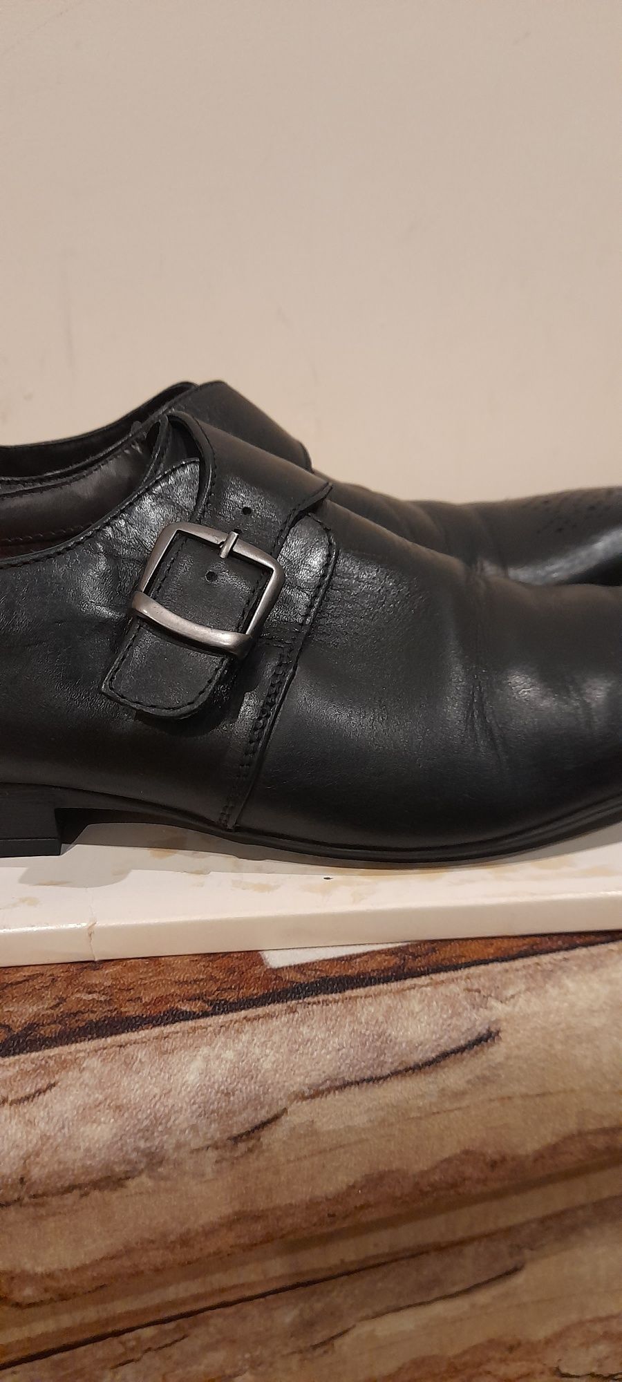 Półbuty męskie skórzane czarne roz 29cm, Clarks