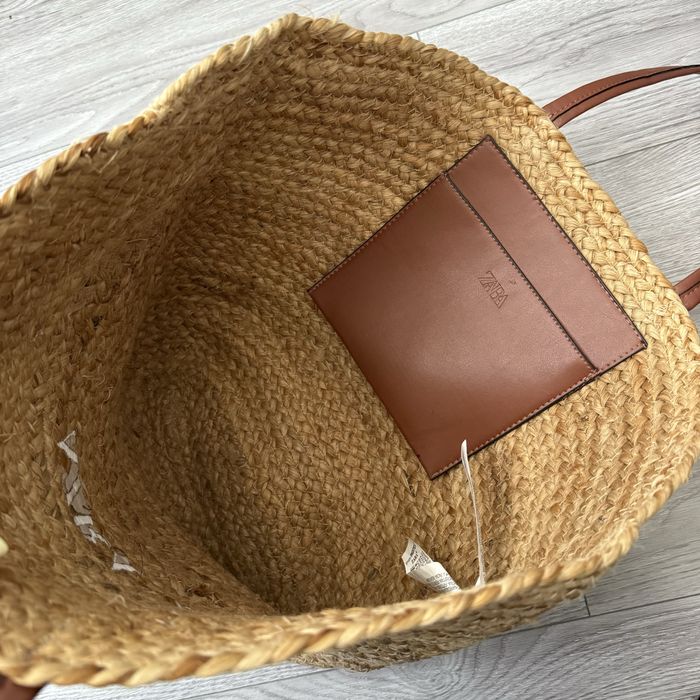 Плетена соломʼяна сумка Zara