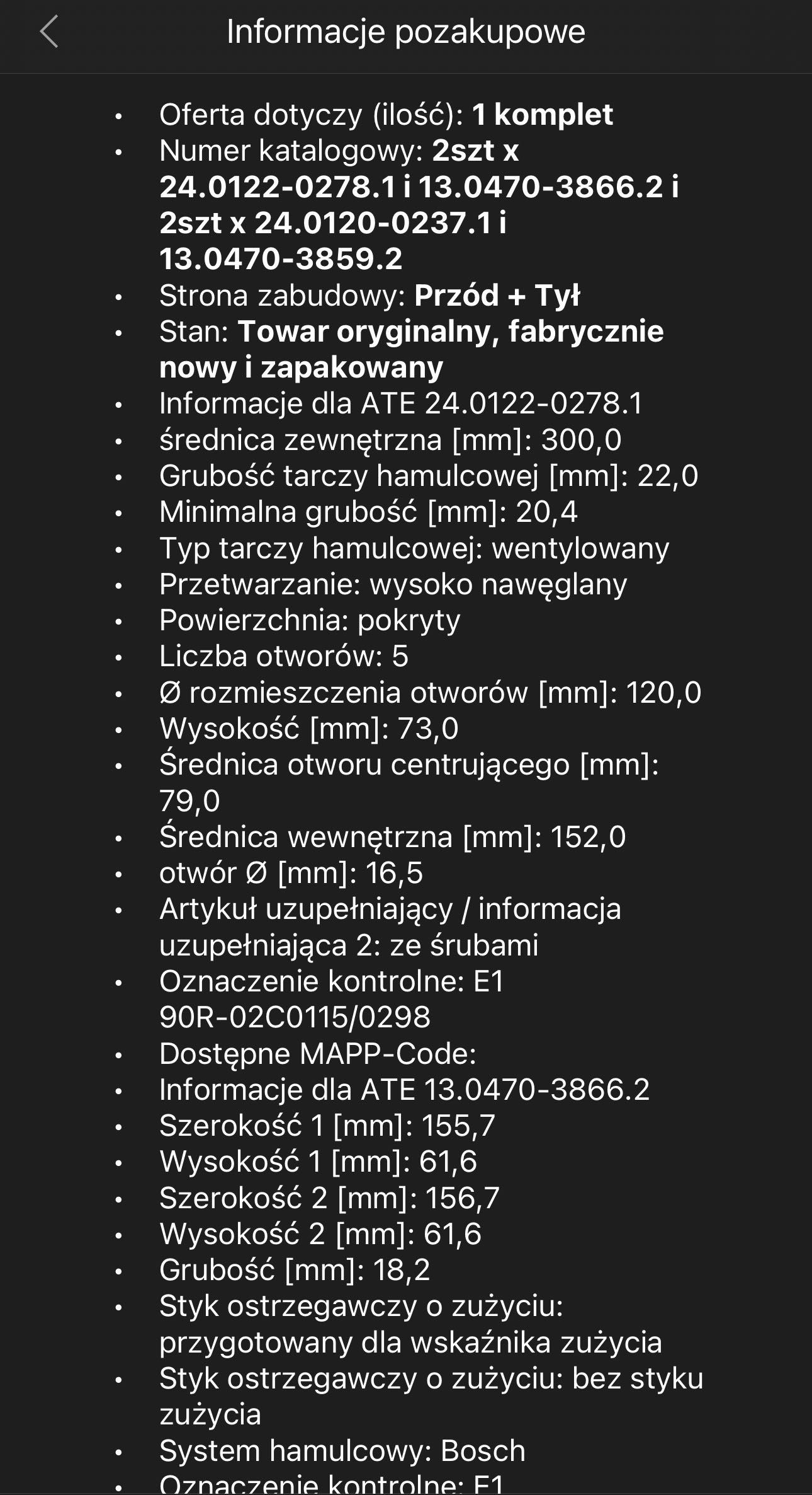 Tarcze hamulcowe do BMW