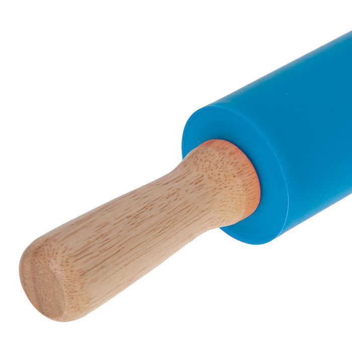 wałek do ciasta silikonowy 38cm niebieski