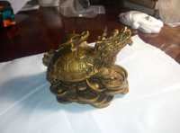 Красивая Статуэтка  нецки Дракон черепаха с черепахой