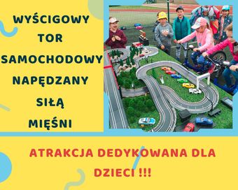 Wyścigowy tor samochodowy dedykowany dla dzieci/Piknik rodzinny/Event