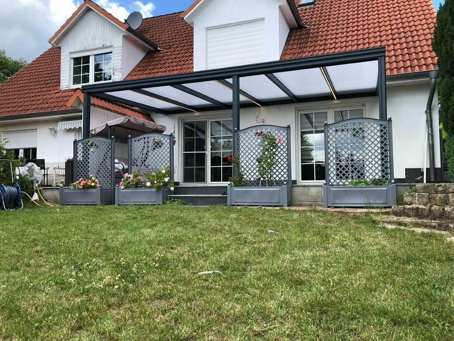 Zadaszenie Tarasu Aluminiowe wiata, SOLIDNE 500 x 350