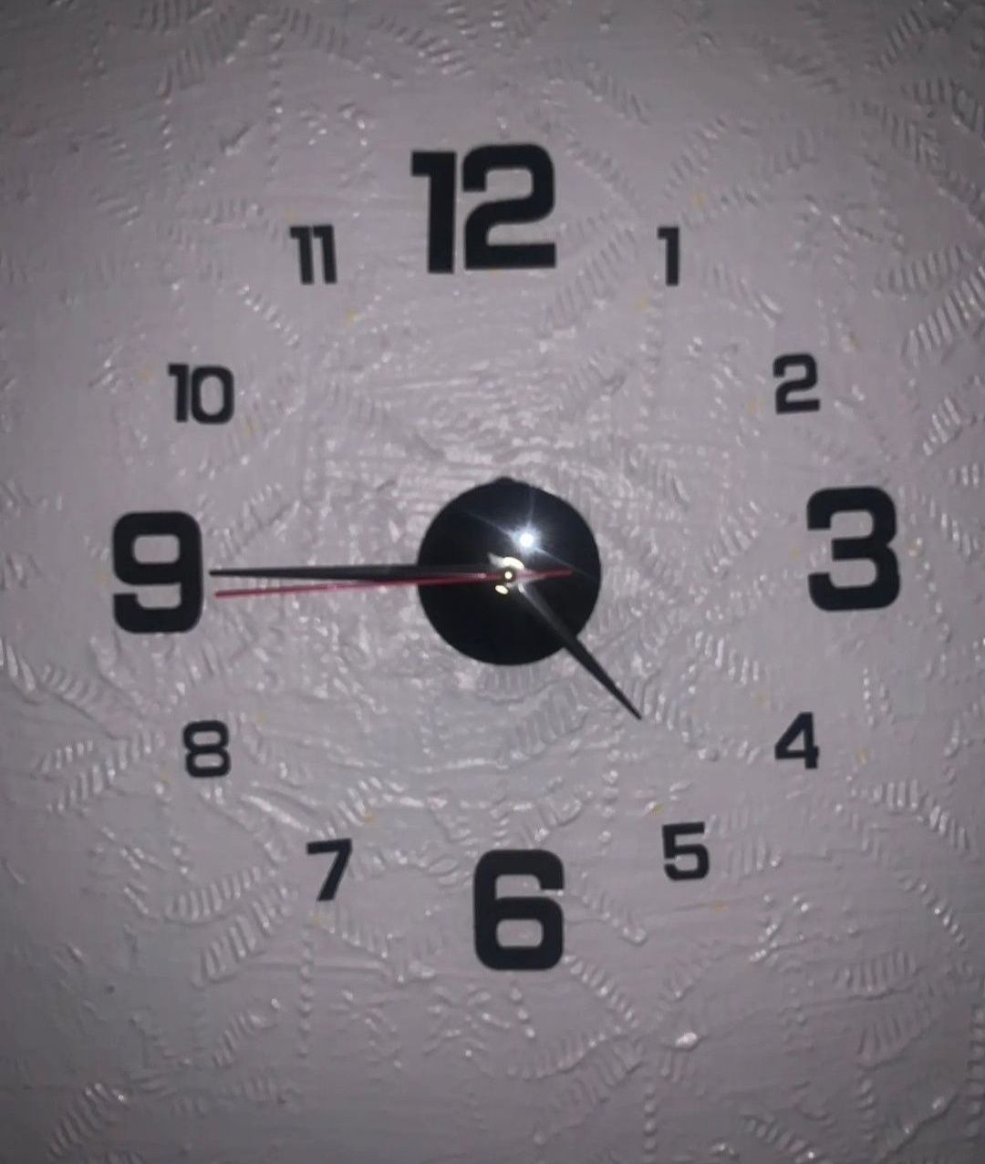 Nowy zegar ścienny 3D czarny