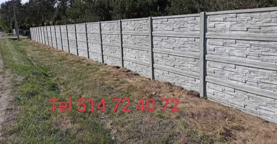 Ogrodzenia betonowe płyty betonowe