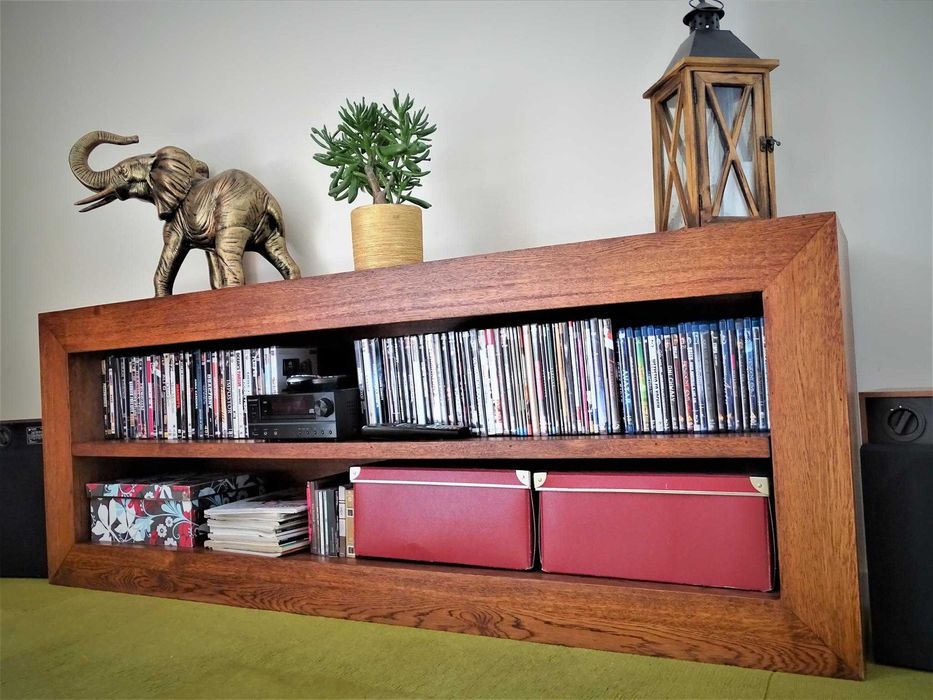 Drewniana szafka RTV w pięknym kolonialnym stylu, jak NOWA