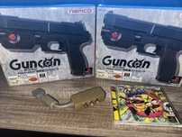 Playstation 2 zestaw 2x guncon gra adapter av playstation 1 ps2 psx