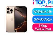 iPhone 16 Pro 128gb Fizyczny SIM Pustynny JAK NOWY BAT 100% Sklep WWA