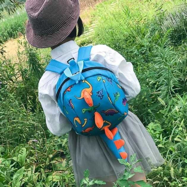 Дитячий дошкільний рюкзак Динозавр з хвостом, 4 кольори