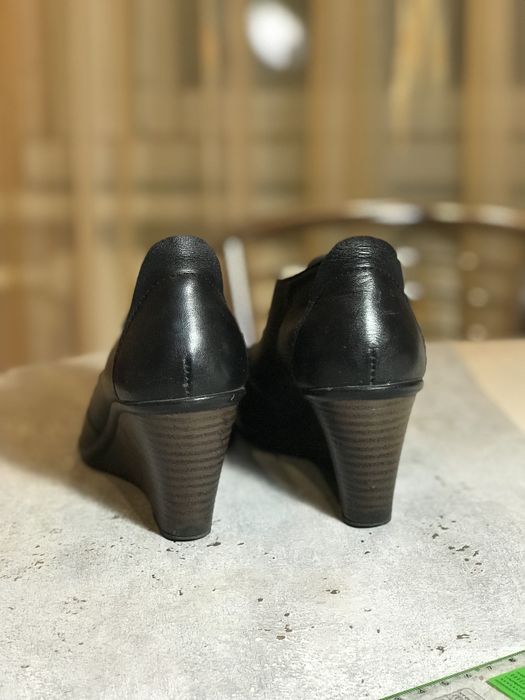 Шкіряні ботильйони на платформі / туфлі / кожанные ботильоны на платфо