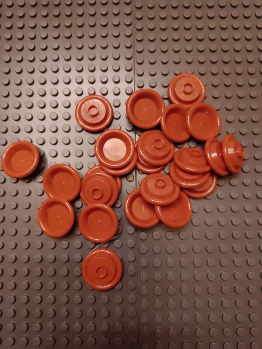 Lego talerz ciemny pomarańczy city friends akcesoria