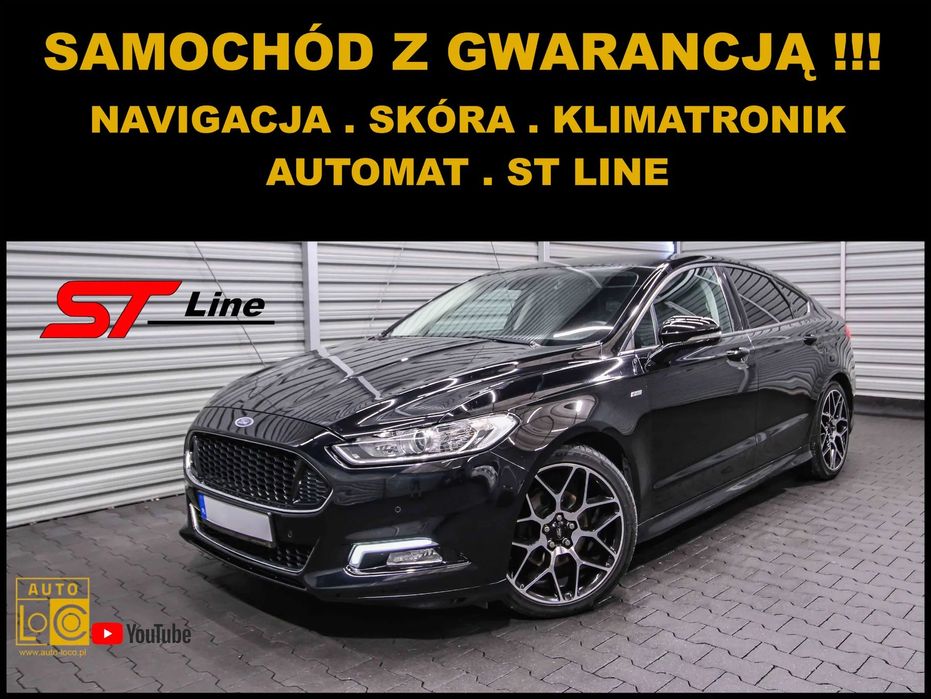 Ford Mondeo ST LINE + AUTOMAT + Navigacja + LEDy +Klimatronik + SKÓRA + Parktronik