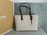 Nowa Michael Kors kremowa ze wzorem MK