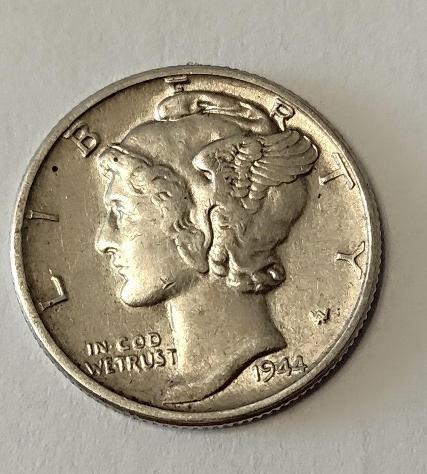 One dime 10 centów 1944 Srebro Junk silver
