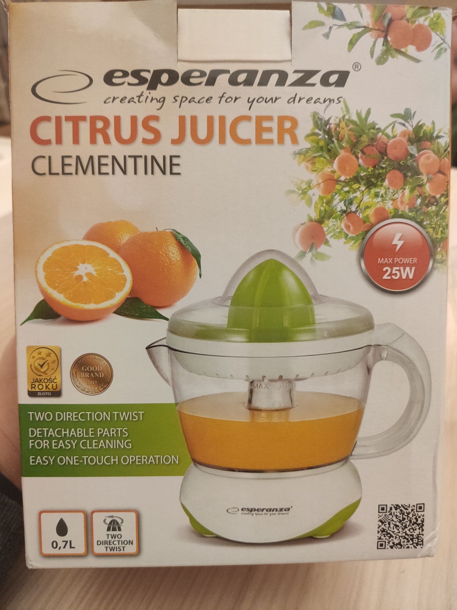 Wyciskarka do cytrusów Esperanza Clementine